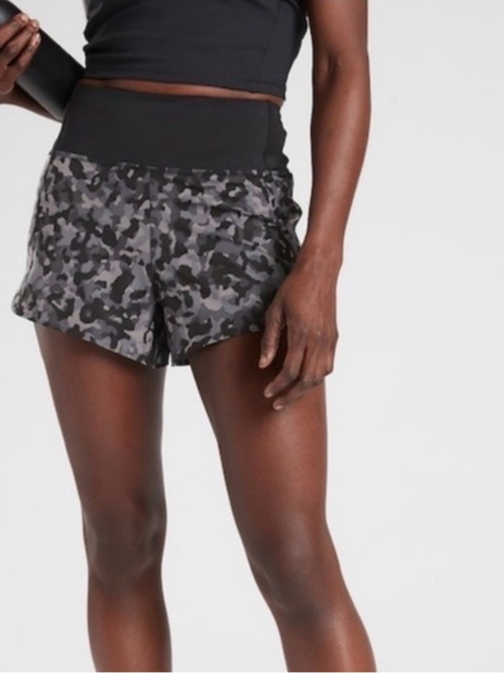 Athleta Black & Gray Camo Shorts - Running Free 3.5” shorts